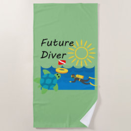 Toalha De Praia Future Diver Design - Beach Towel