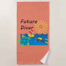Toalha De Praia Future Diver Design - Beach Towel
