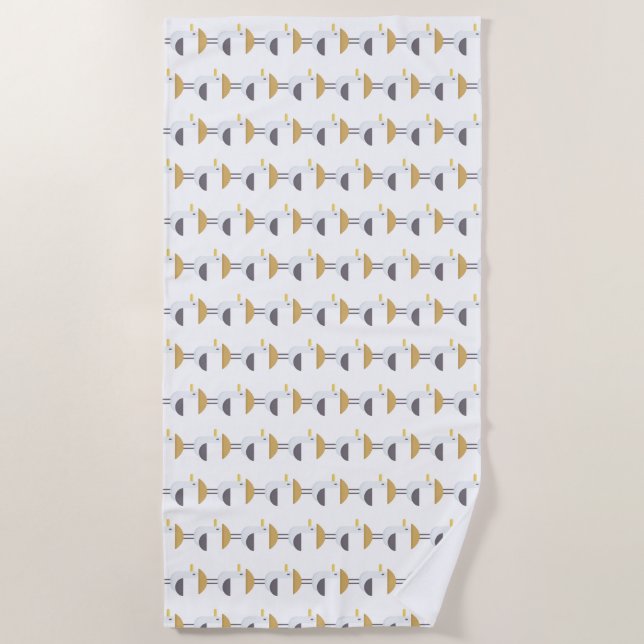 Toalha De Praia gaivota (Frente)