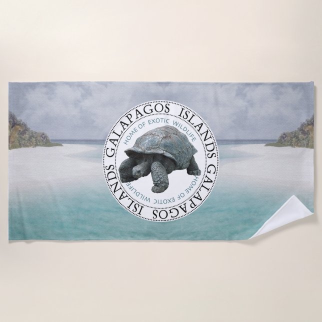 Toalha De Praia Galápagos Souvenir Tortoise (Frente)
