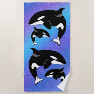 Toalha De Praia Galáxia da Baleia Assassina de Orca