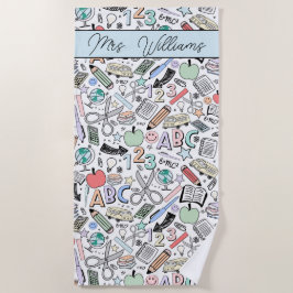 Toalha De Praia Galeria de doodle Cute Summer Towel