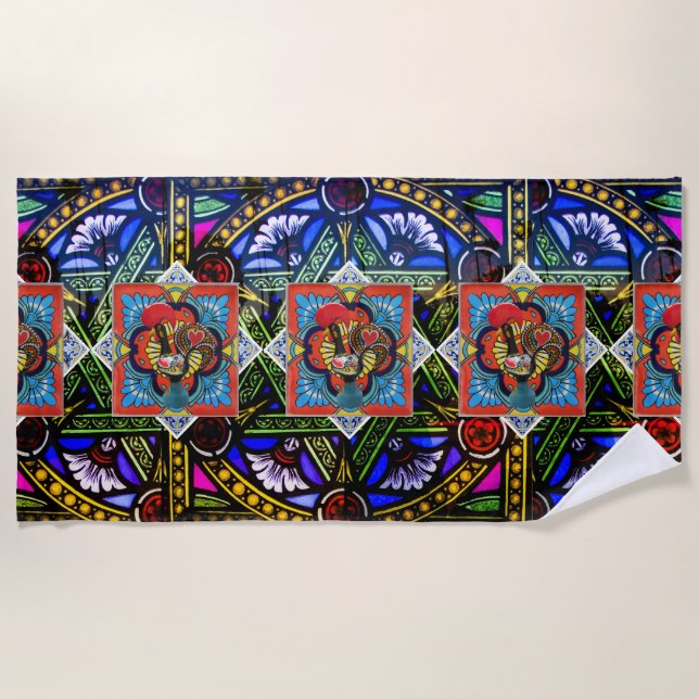 Toalha De Praia Galo de Barcelona, Portugal (Frente)