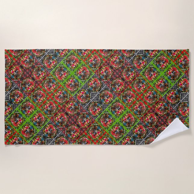 Toalha De Praia Galo de Barcelona, Portugal (Frente)