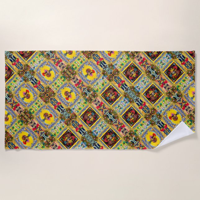 Toalha De Praia Galo de Barcelona, Portugal (Frente)