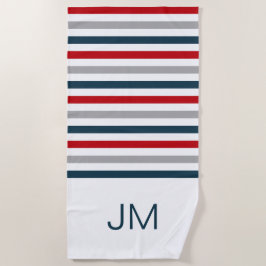 Toalha De Praia Gamas de marinhos horizontais coloridas