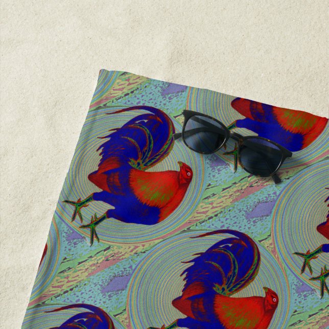 Toalha De Praia Gamecock: Impressionista Rooster (In Situ)