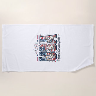 Toalha De Praia Ganso Patriótico EUA Camisa Vintage Quatro de Julh