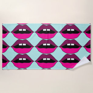Toalha De Praia GAP TOOTHY GIRL PINK LÁBIOS Beach Towel