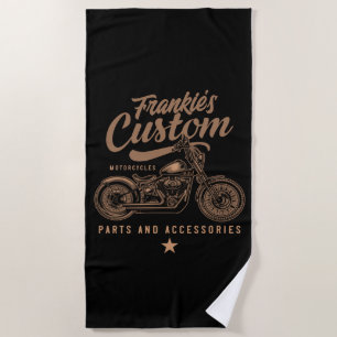 Toalha De Praia Garagem personalizada de motocicleta personalizada