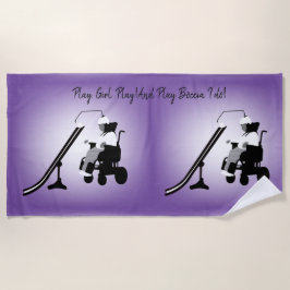 Toalha De Praia Garota Boccia com descanso de cabeça e rampa