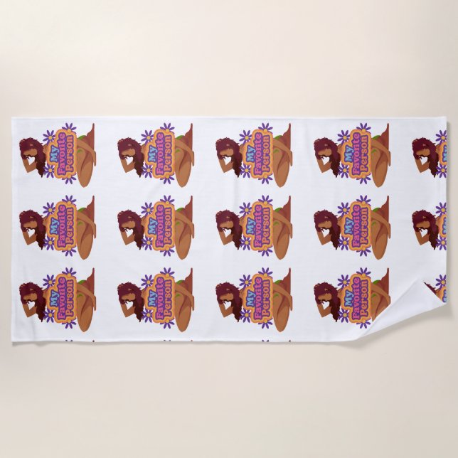 Toalha De Praia Garota de desenho meu favorito (Frente)