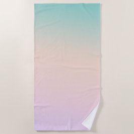 Toalha De Praia Garota Mint Peach Lilac Ombre Rosa