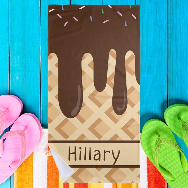 Toalha De Praia Garotas Bonitas, Girly Monograma, Torre de Praia (Criador carregado)