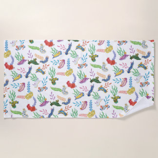 Toalha De Praia Gathering of Nudibranchs | Ocean Art Design