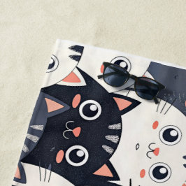 Toalha De Praia Gatinho Kaleidoscópio