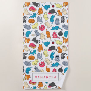Toalha De Praia Gatinhos travesseiros Personalizados