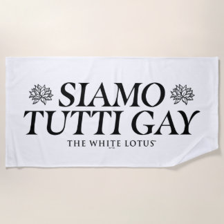 Toalha De Praia Gay Siamo Tutti - O Lotus Branco