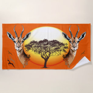 Toalha De Praia Gazelle African Antelope Wild Animal