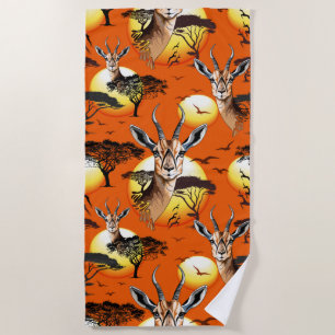 Toalha De Praia Gazelle African Antelope Wild Animal