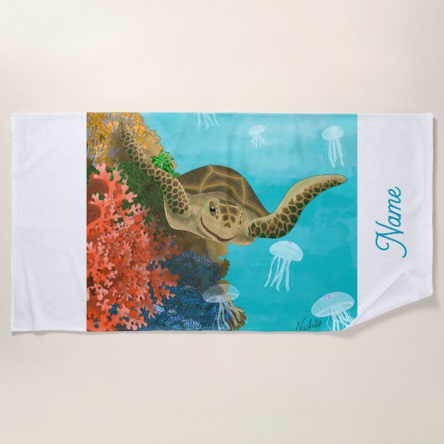 Toalha De Praia GB Beach Towel Sea Turtle (Frente)