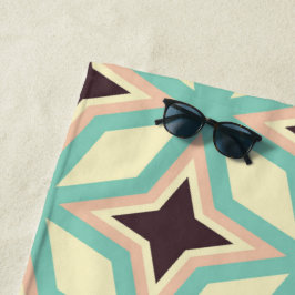 Toalha De Praia Geometric pattern with alternating dark star shape