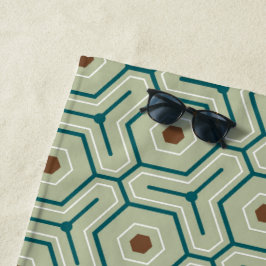 Toalha De Praia Geometric pattern with interlocking hexagons