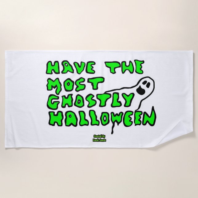 Toalha De Praia Ghosted Halloween Beach Towel (Frente)