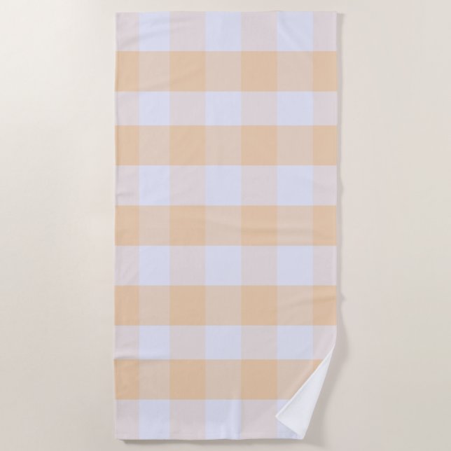 Toalha De Praia Gingham Préppy Moderno (Frente)