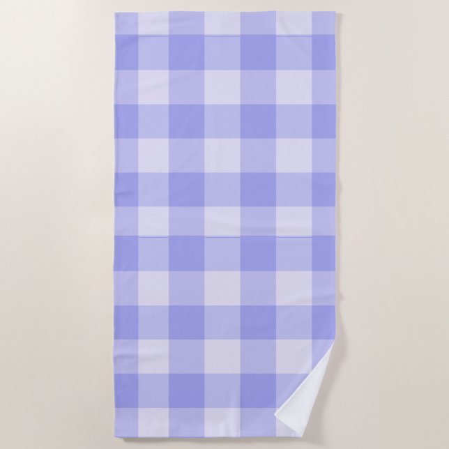 Toalha De Praia Gingham Préppy Moderno (Frente)
