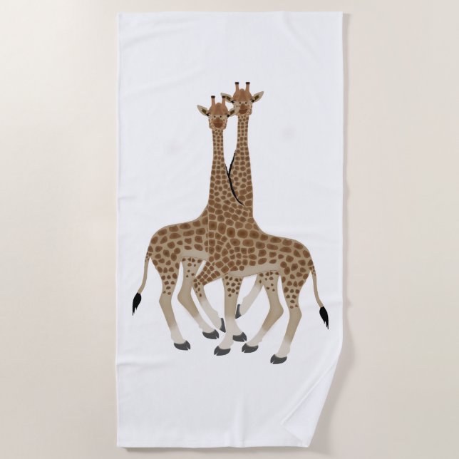 Toalha De Praia Girafas Beach Towel (Frente)