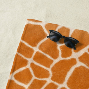 Toalha De Praia Giraffe fur Realista Animal Imprima Monograma Cast