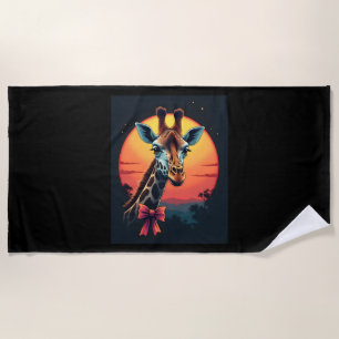 Toalha De Praia Giraffe Neck Como uma Rollercoaster Executar Retro