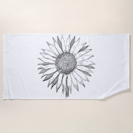 Toalha De Praia Girassol Ilustrado