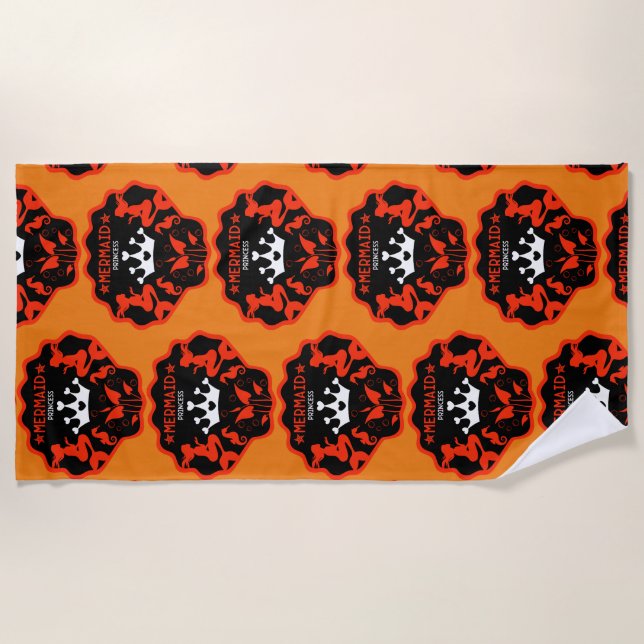 Toalha De Praia Girl Mermaid Princess (Frente)