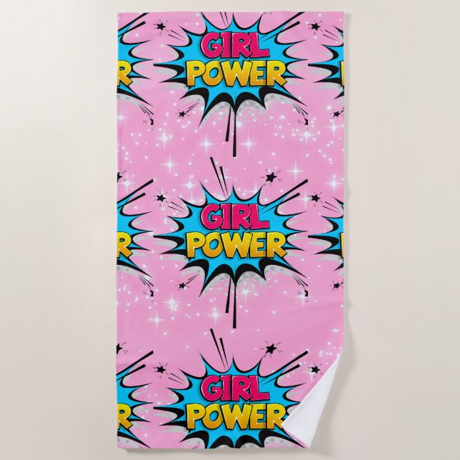 Toalha De Praia Girl Power Beach Towel (Frente)