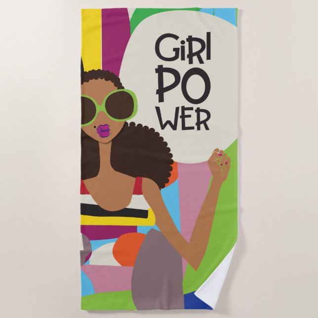 Toalha De Praia Girl Power Beach Towel (Frente)