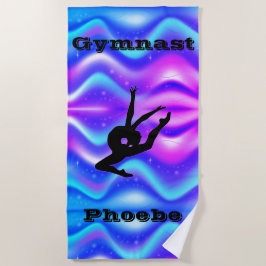 Toalha De Praia Girls Gymnastics Beach Towel com seu nome!