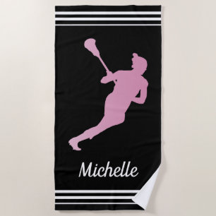 Toalha De Praia Girls Lacrosse Personalizadas