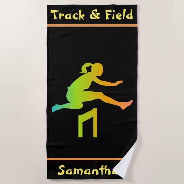 Toalha De Praia Girls Track e Field Beach Towel (Frente)