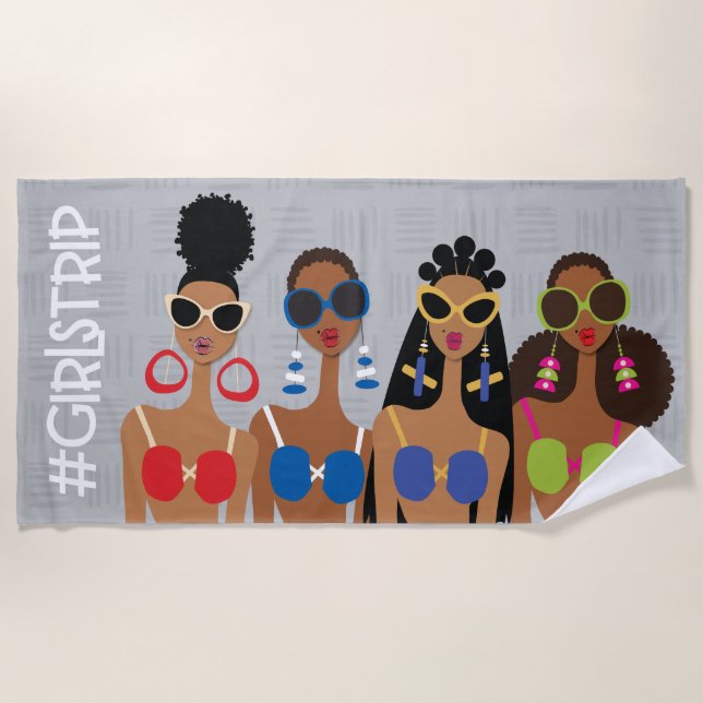 Toalha De Praia Girls Trip Beach Towel (Frente)
