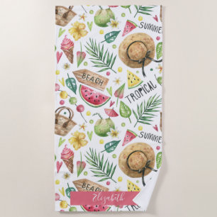 Toalha De Praia Girly Colorful Beach Relax