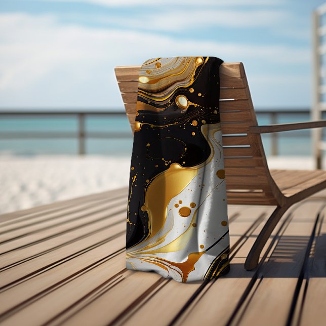 Toalha De Praia Glama dourado luxuoso dourado feminino branco pret (Criador carregado)
