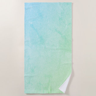 Toalha De Praia Glitter de Ombre Pastel Verde