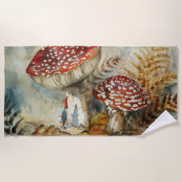 Toalha De Praia gnomo aquarela