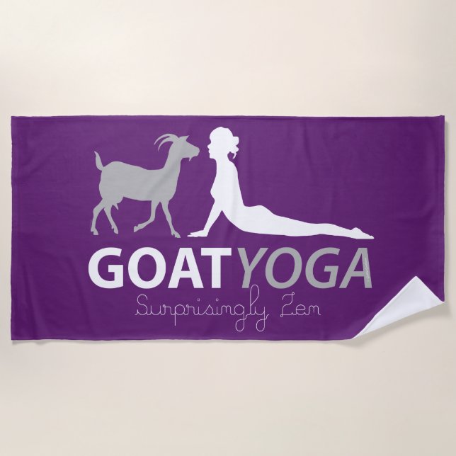 Toalha De Praia Goat Yoga Surpreendentemente Zen (Frente)