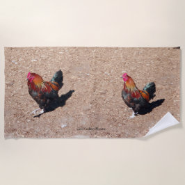 Toalha De Praia Gold Cockerel Rooster beach towel