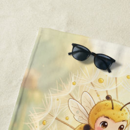 Toalha De Praia Golden Bumblebee in Bloom Dance.5
