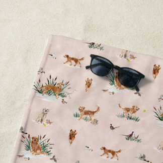 Toalha De Praia GOLDEN RETRIEVER TOILE Blush