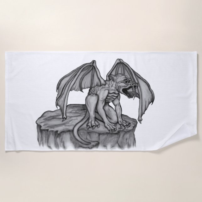 Toalha De Praia Golem Gargoyle (Frente)